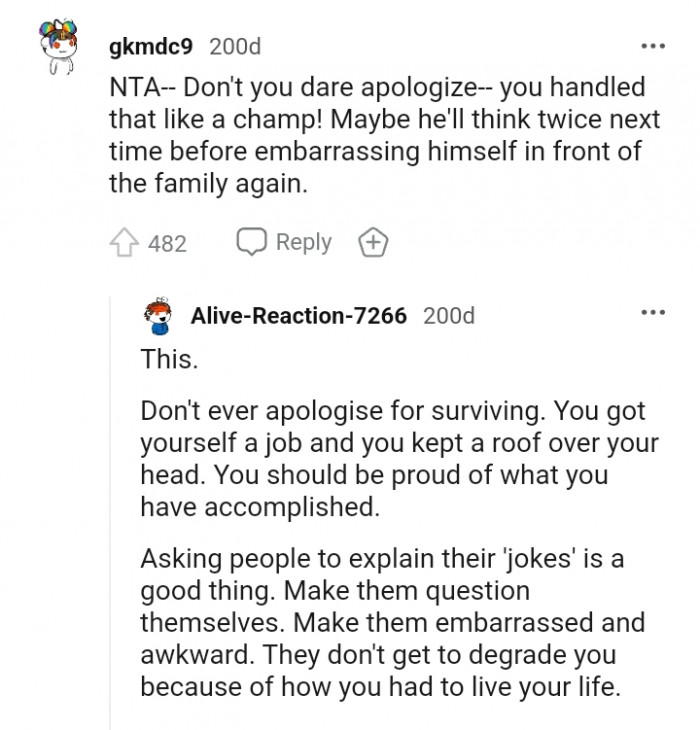 He will think twice before embarrassing himself