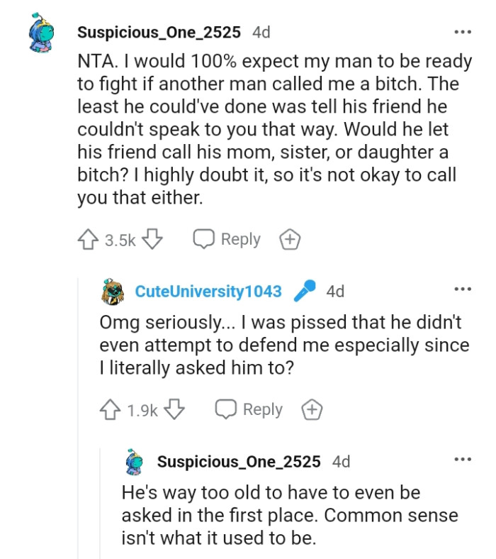 If he wouldn't let anyone call his family that, then he shouldn't accept it either