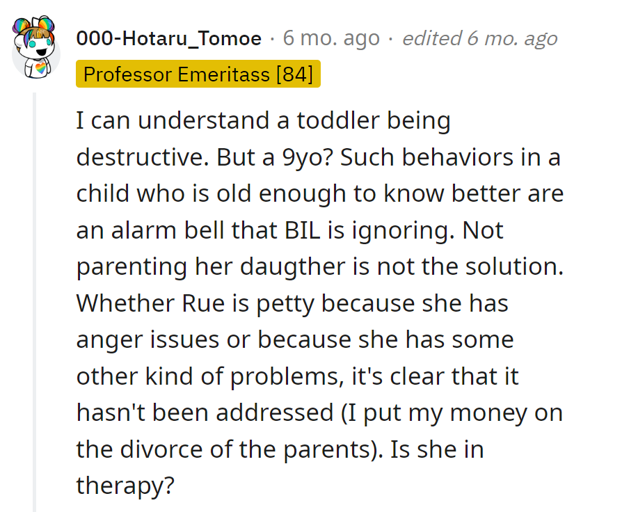 9-year-old turning into a wrecking ball? BIL needs a parenting upgrade or a therapist on call.