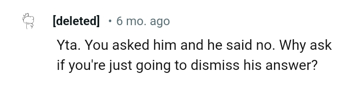 The OP Got a Negative Reply