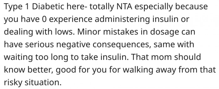 2. She made the right decision.
