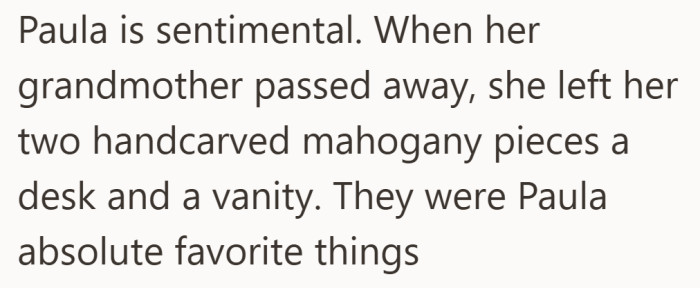 What mattered most here was not the wood or the style, but the history attached to it and who that history belonged to.