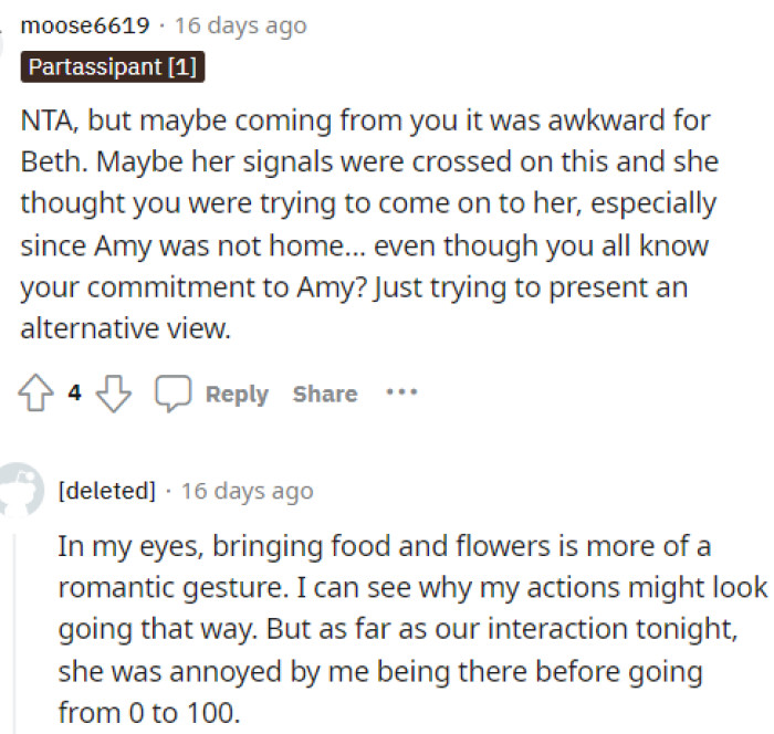 OP actually responded to this one and let them know that he does see their point but that the roommate was annoyed for other reasons and she didn't think he was coming on to her.