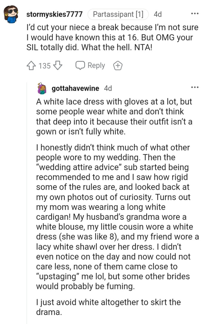 This Redditor didn't think much of what people wore to their wedding