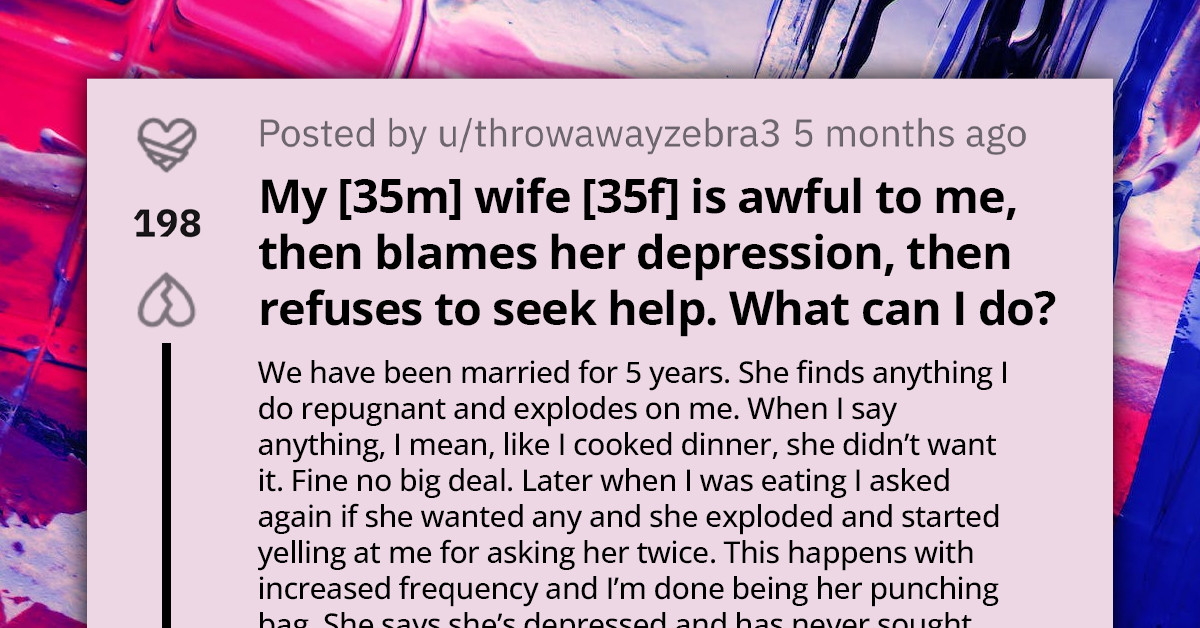 Man Plans To Divorce Wife Who Refuses To Seek Help For Mental Issues And Uses Him As Punching Bag For Her Frustrations, Asks Reddit For Advice