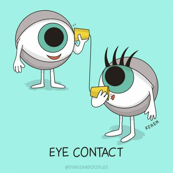 26. A male and female making eye contact... Lol