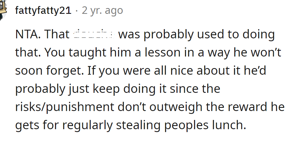 She taught him a lesson