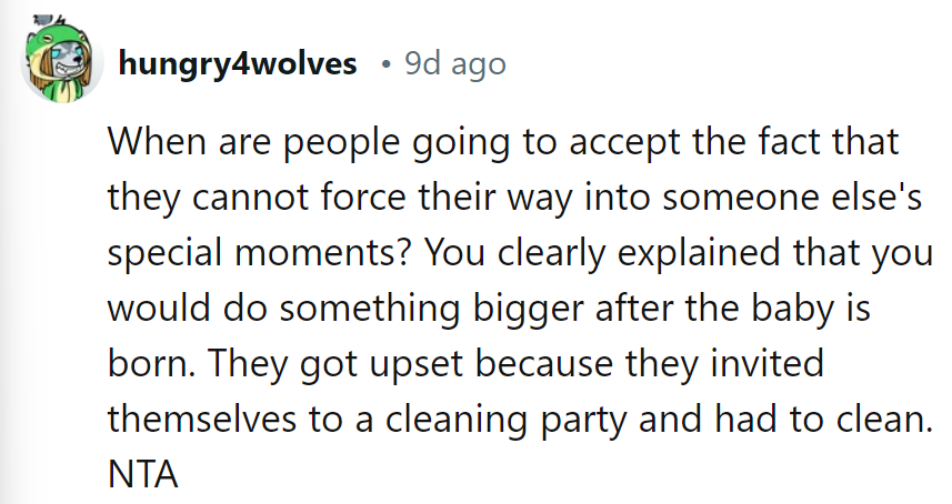 Apparently, the RSVP said 'Cleaning Crew' but they thought it meant 'VIP Lounge'!