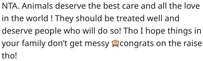 Animals deserve only the best caregivers.