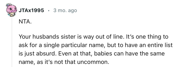 “It’s one thing to ask for a single particular name, but to have an entire list is just absurd.”