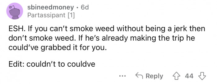 Here's how the Reddit community reacted to the user's post: