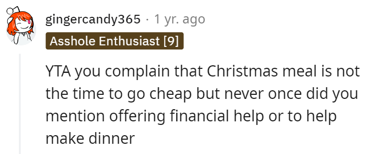 Christmas meals aren't cheap