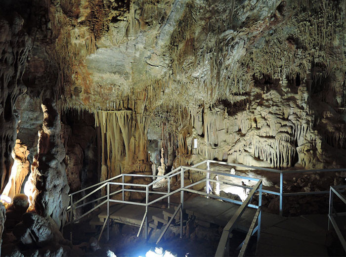 Take a peek at the Petralona cave tourist path