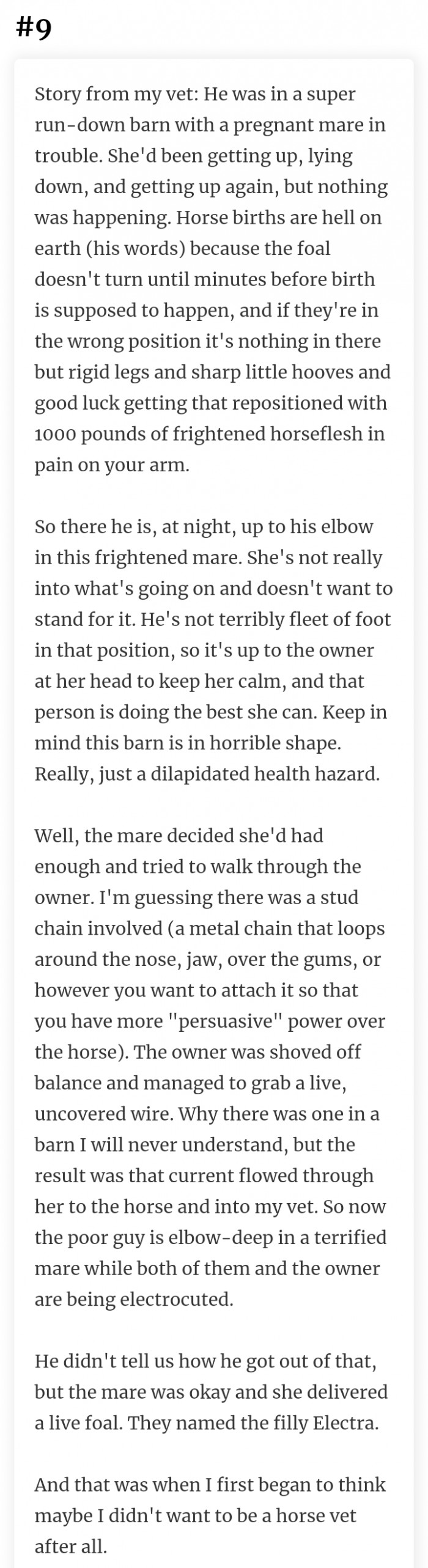 9. The story of Electra.