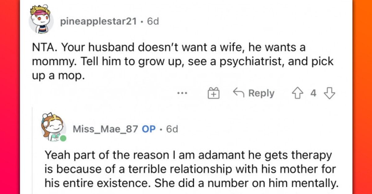 Woman's Misogynistic Husband Continues To Show His True Nature While She Actively Vents To Reddit