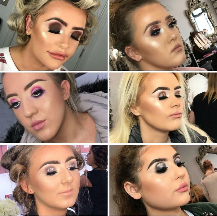 "These Are All From The Same MUA From My Last Post About The Small Eyes. She Likes Everyone To Look Like They Have Pisshole Eyes"