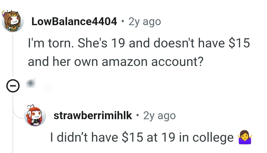 From a Redditor who is torn about something