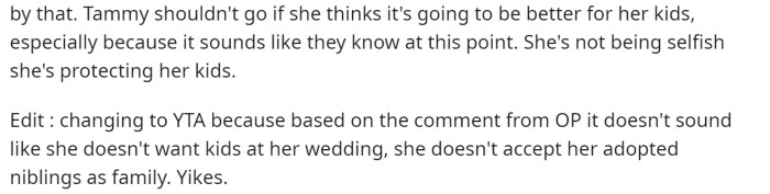 OP's sister can truly make whatever decision she wants regarding whether or not she will attend. Check out OP's response below to gain a full understanding.