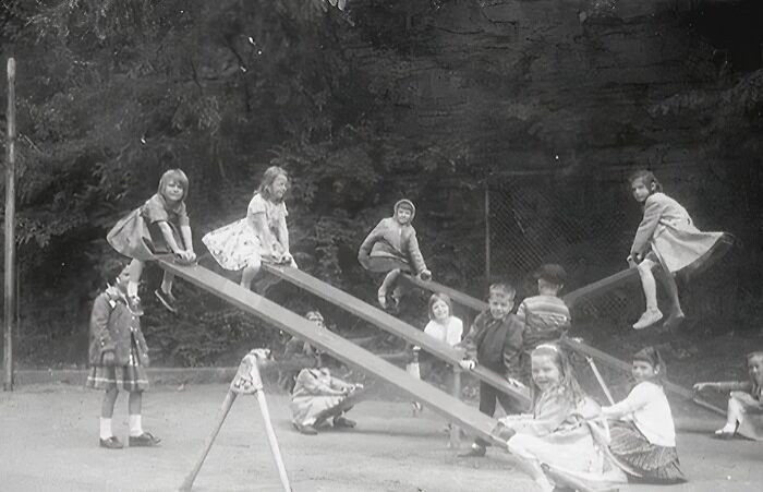 Teeter-Totters Were Trust Exercises. If One Child Decided To Jump Off, The Other Would Come Crashing Down With Enough Force To Leave Them Bruised