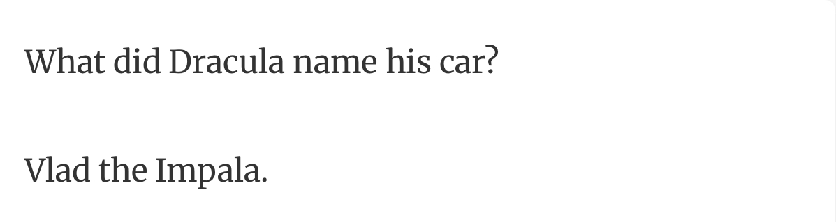 21. Vlad the Impala… Now That’s a ‘Killer’ Ride