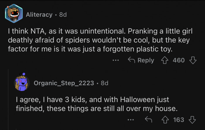 OP and her husband didn't intentionally cause harm to their niece.