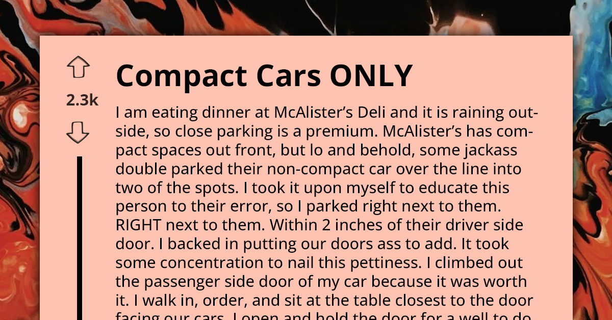 This Redditor Teaches Lesson To Double Parker In Compact Car Showdown