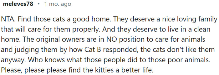 OP should find those cats a good home