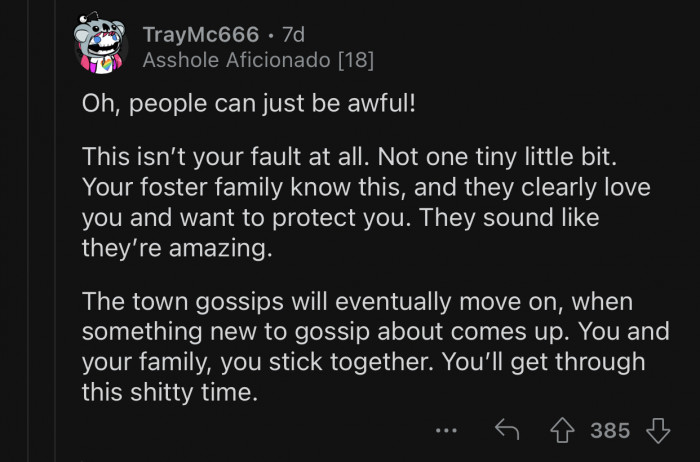 The people in OP's town will eventually move on to other things.