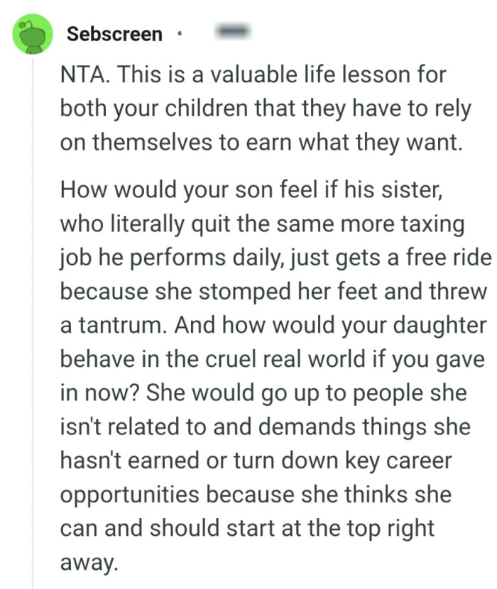 A valuable life lesson