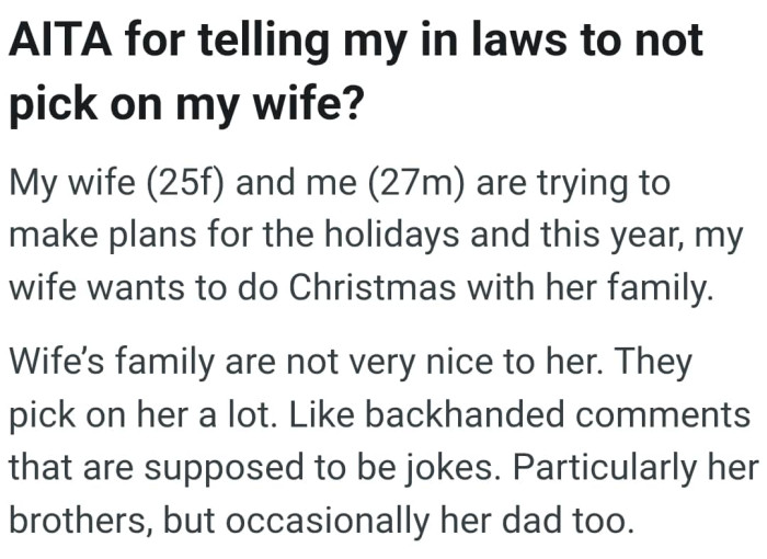 The OP begins his story saying...