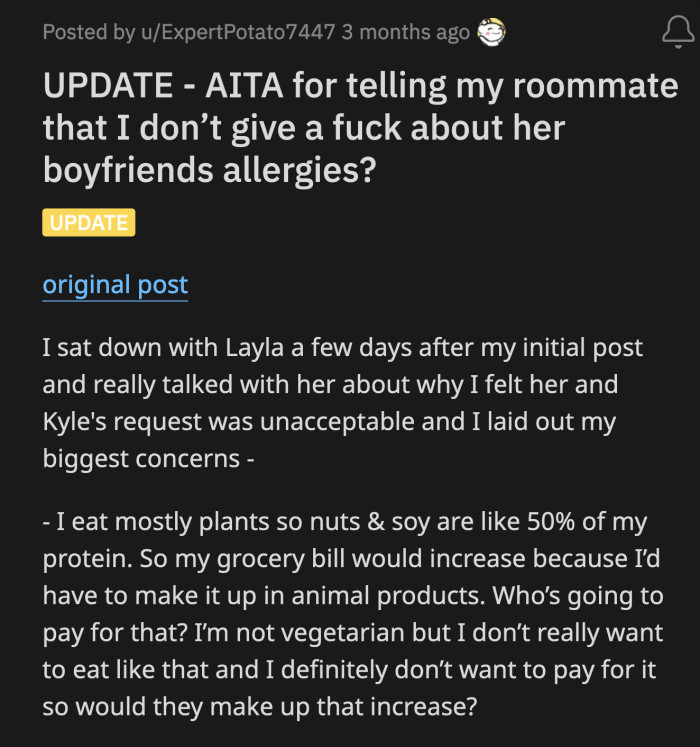 OP posted an update. She tried to have a reasonable discussion with her roommate.