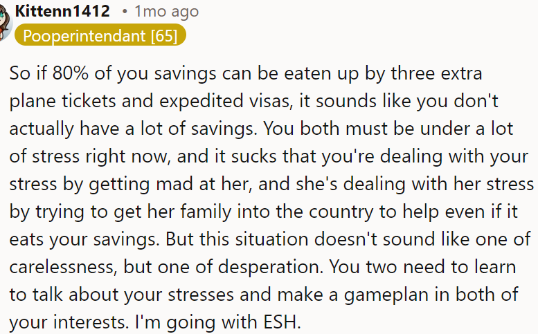 A Redditor said it sounds like they both are under stress, but they are addressing it wrongly