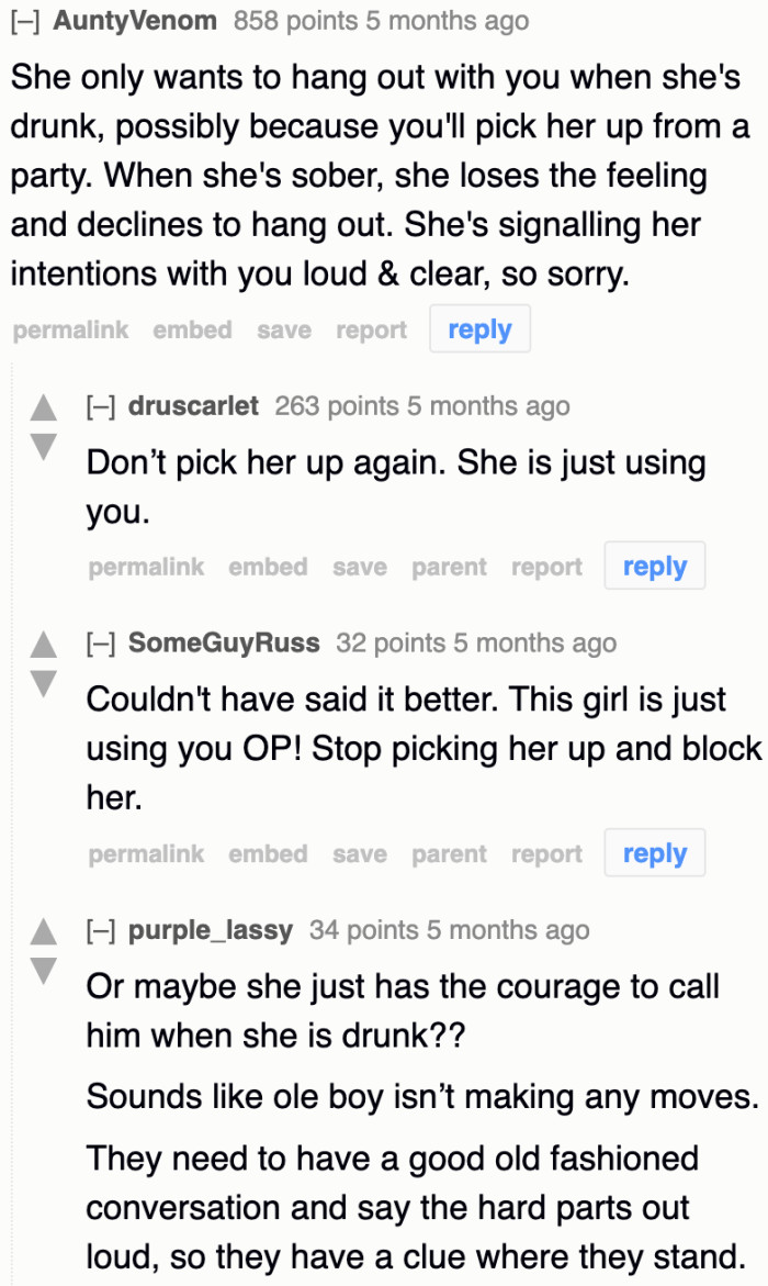 This girl's intention is loud and clear; the OP needs to stop getting his hopes up.