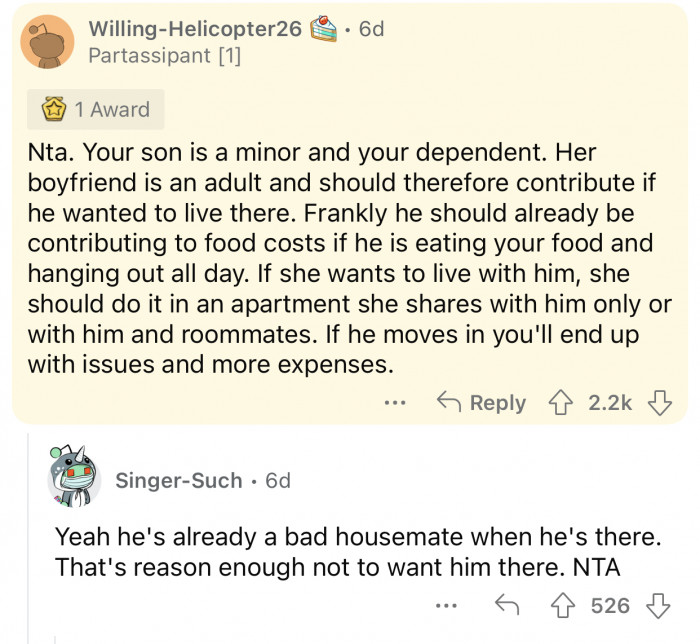 The boyfriend is an adult and isn't equivalent to a 12-year-old.