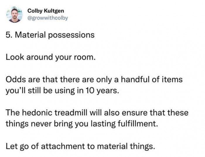 Material possessions
