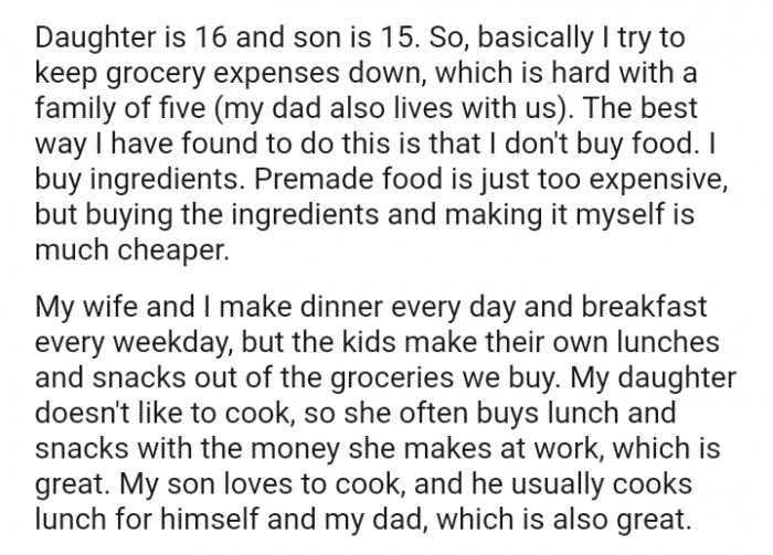 Buying the ingredients and making it myself is much cheaper