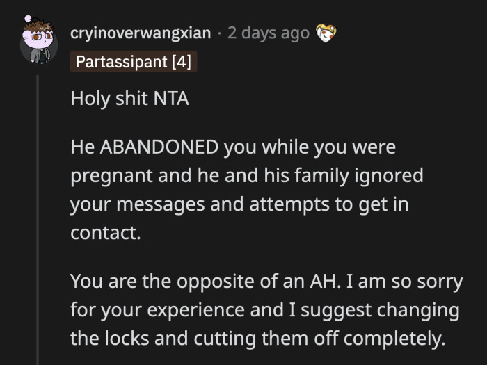 OP is not the a**hole no matter which way you slice the situation