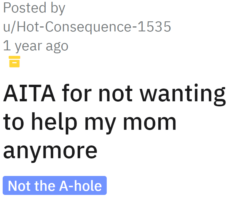 The OP asks the online community: