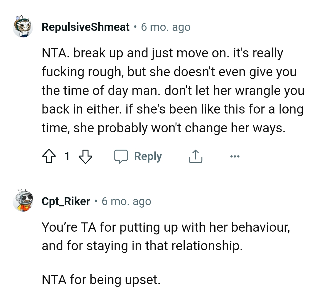 The OP shouldn't let her wrangle him back in.