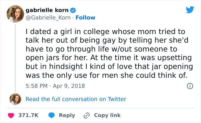 7. If that's the only use for men... then no big deal.