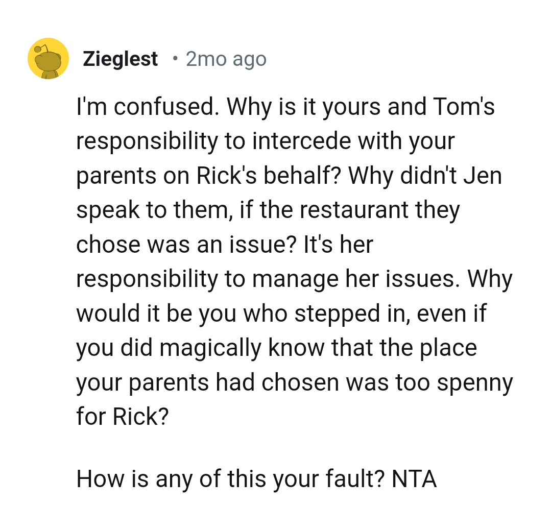 Why should it be the OP that has to step in?