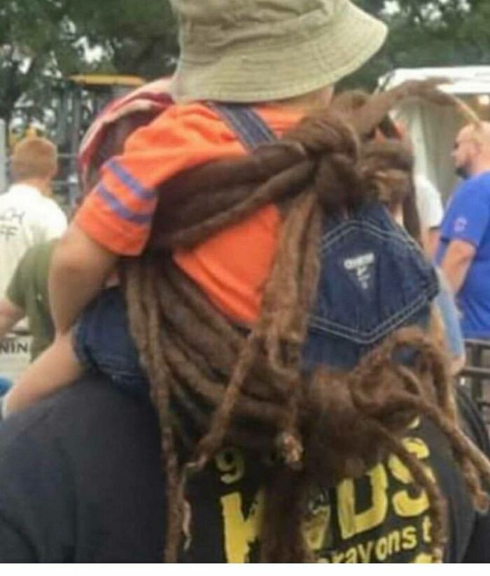 23. These dreadlocks are kind of scary, but quite useful. Huh.