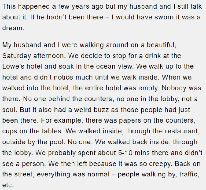 A surreal empty oasis