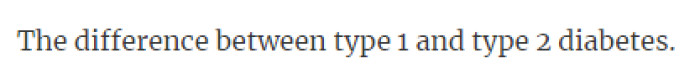 35. Diabetes type 1 and type 2