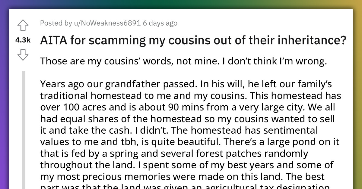 Guy Who Legitimately Bought His Cousins’ Inheritance Gets Accused Of Scam When He Sells It 100x The Amount