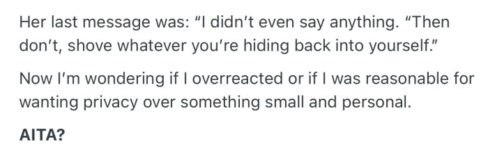 OP is seeking advice from the Reddit community on how to manage this situation