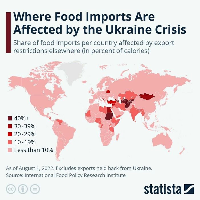 3. This Map Shows The Share Of Food Imports Per Country Affected By Export Restrictions Elsewhere (In Percent Of Calories)