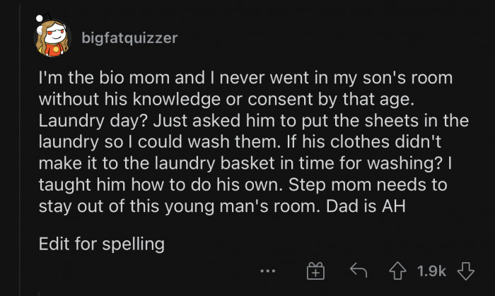 The wife should know her limits as a stepmom.