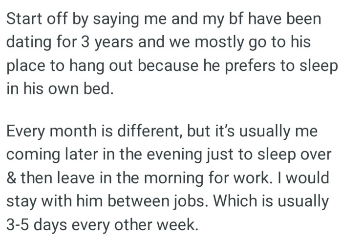 The OP kicks off her story