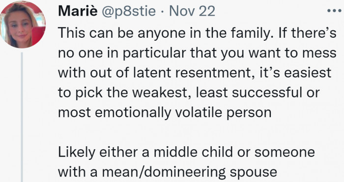 The scapegoat can be anyone.